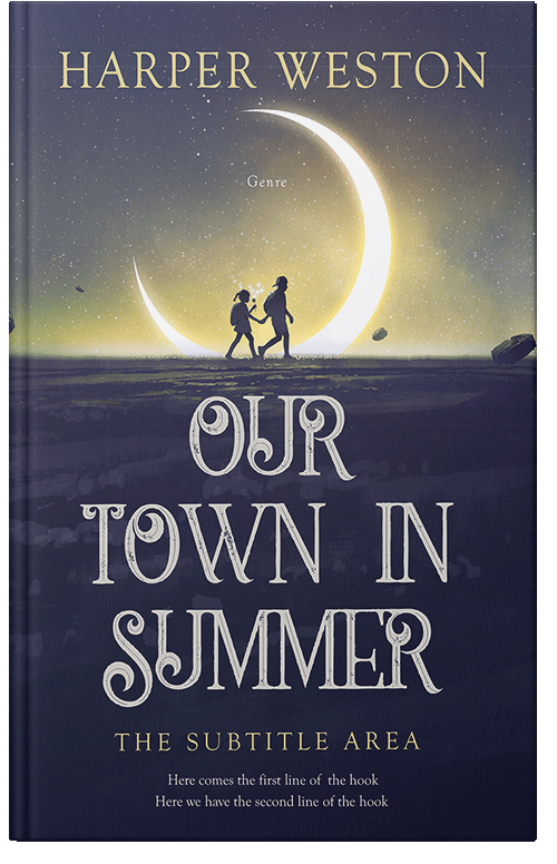 Front view of Premade Surreal Book Cover - Martinique