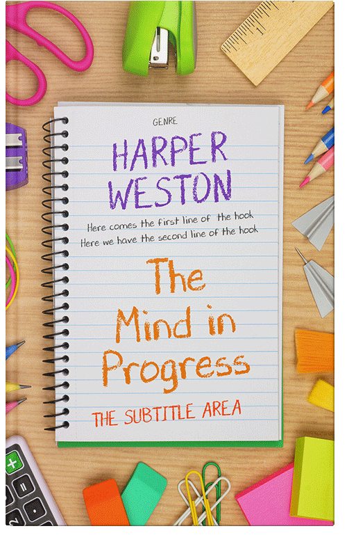 Front view of Premade Education Book Cover - White Rock