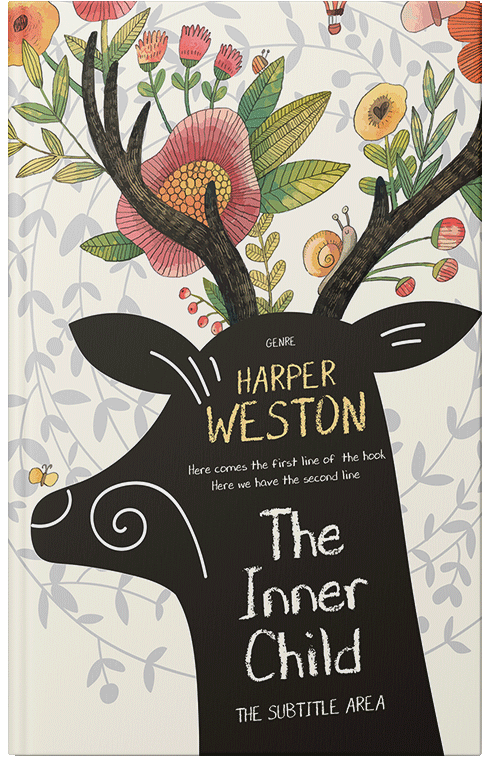 Front view of Premade Children's Book Cover - Dawn Pink