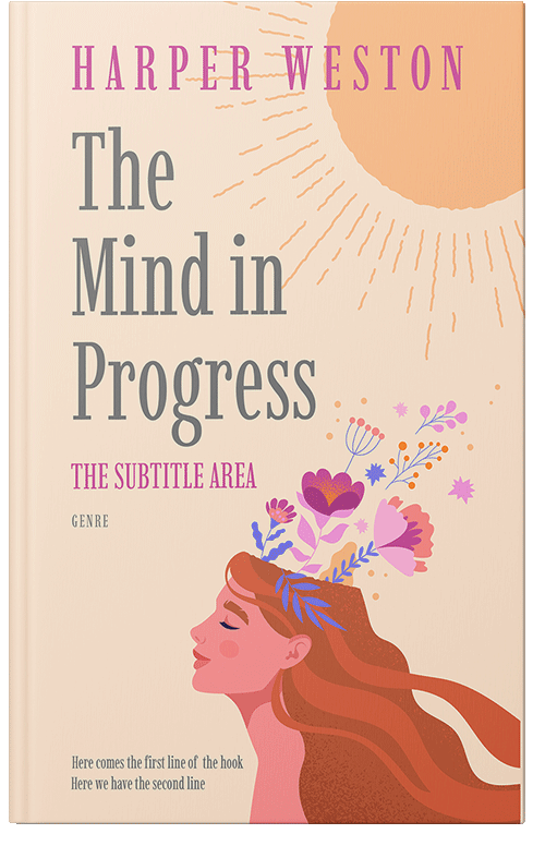 Front view of Premade Health & Mind & Body Book Cover - Champagne