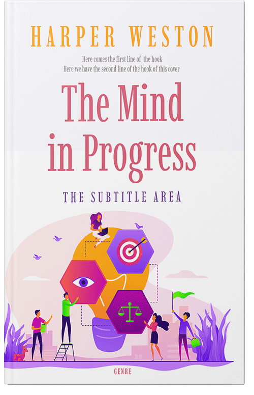 Front view of Premade Business Book Cover - Mulberry