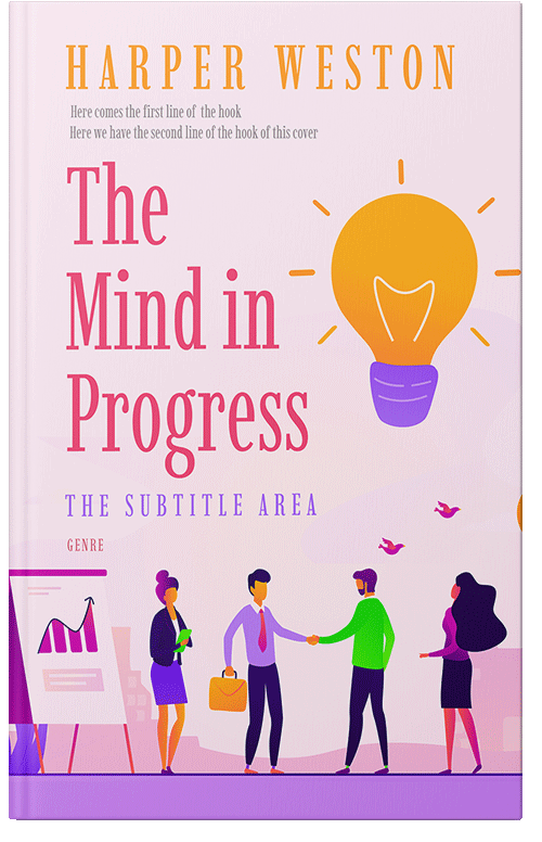 Front view of Premade Business Book Cover - Carousel Pink