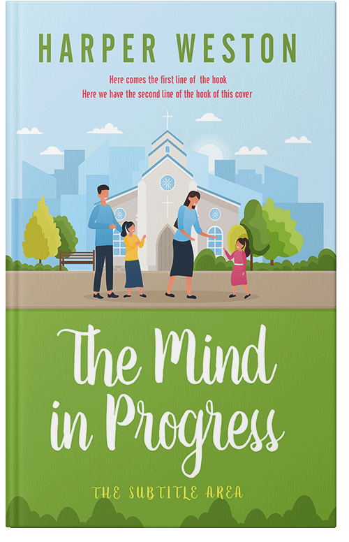 Front view of Premade Religion & Spirituality Book Cover - Spindle