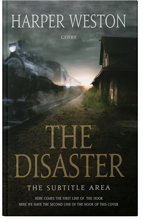 Front view of Premade Horror Book Cover - Log Cabin