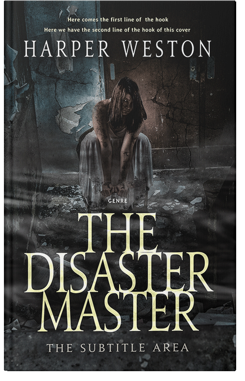 Front view of Premade Horror Book Cover - Shark