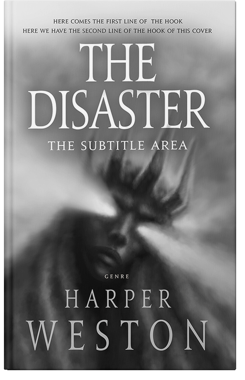 Front view of Premade Horror Book Cover - Dove Gray