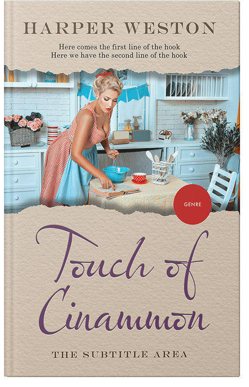 Front view of Premade Chick Lit Book Cover - Swirl