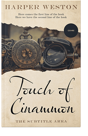 Pre Made Book Cover Almond