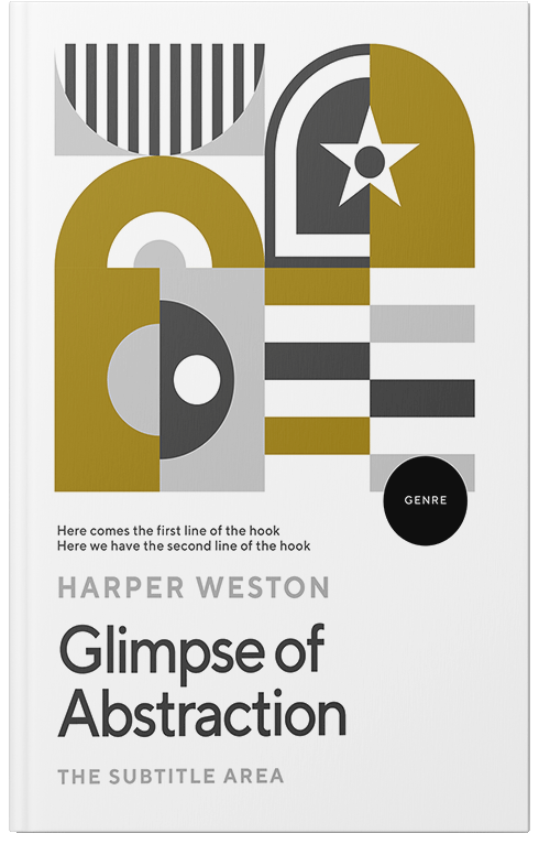 Front view of Premade Abstract Book Cover - Buttered Rum