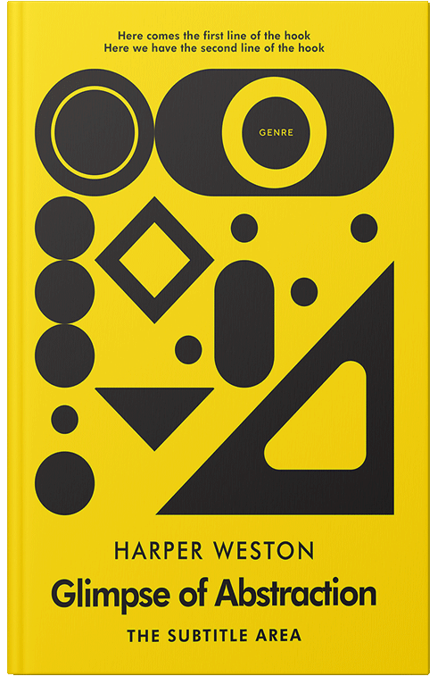 Front view of Premade Abstract Book Cover - Turbo