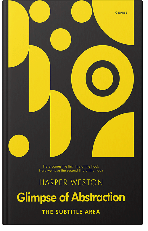 Front view of Premade Abstract Book Cover - Cocoa Brown