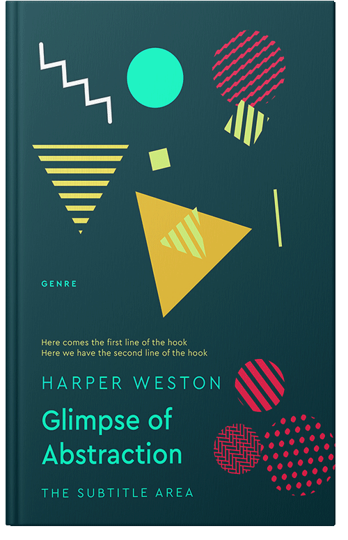 Front view of Premade Abstract Book Cover - Tarawera