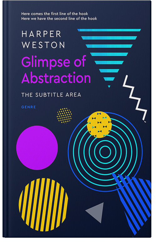 Front view of Premade Abstract Book Cover - Deep Cove