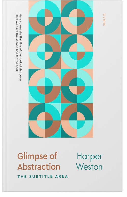 Front view of Premade Abstract Book Cover - Robin's Egg Blue