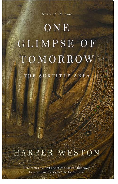 Front view of Premade Religion & Spirituality Book Cover - Bronzetone