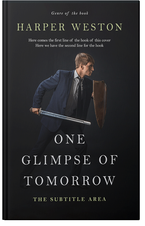 Front view of Premade Action & Adventure Book Cover - Woodsmoke