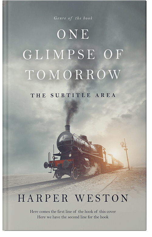 Front view of Premade Historical Book Cover - Mist Gray