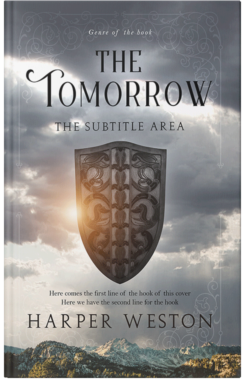 Front view of Premade Fantasy Book Cover - Oslo Gray