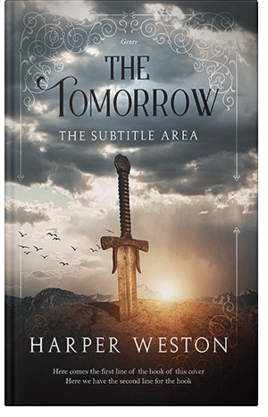 Premade Book Cover Fuscous Gray