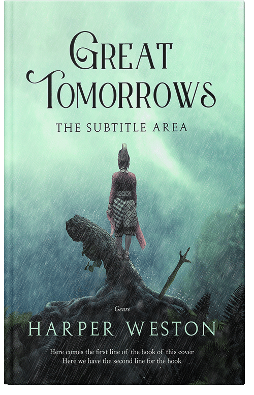 Front view of Premade Fantasy Book Cover - Fringy Flower