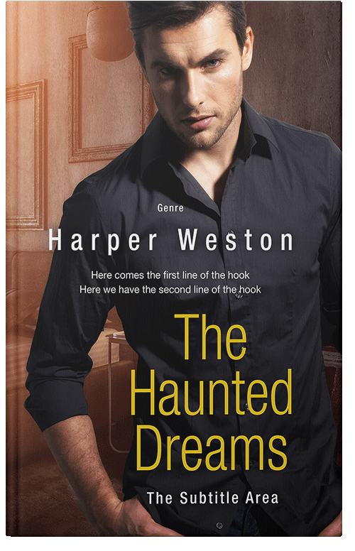 Front view of Premade Mystery & Thriller & Suspense Book Cover - Antique Brass