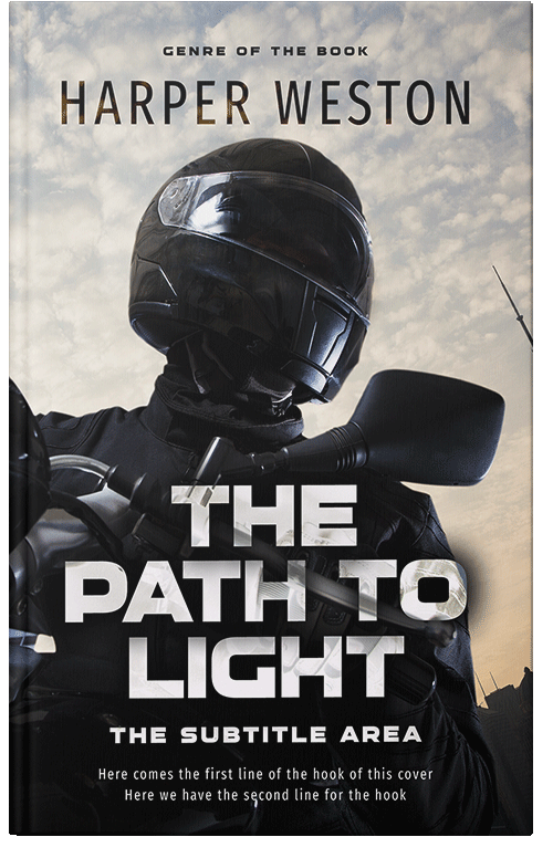 Front view of Premade Action & Adventure Book Cover - Woodsmoke