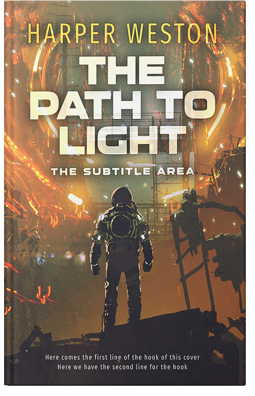 Front view of Premade Science Fiction Book Cover - Tobacco Brown