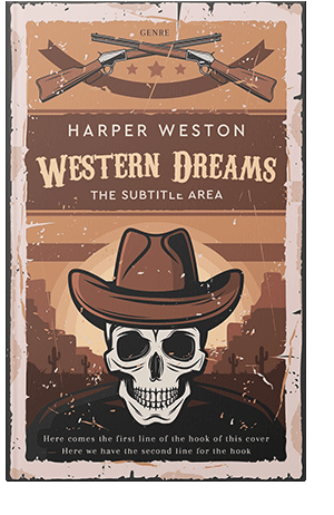 Pre Made Book Cover Antique Brass