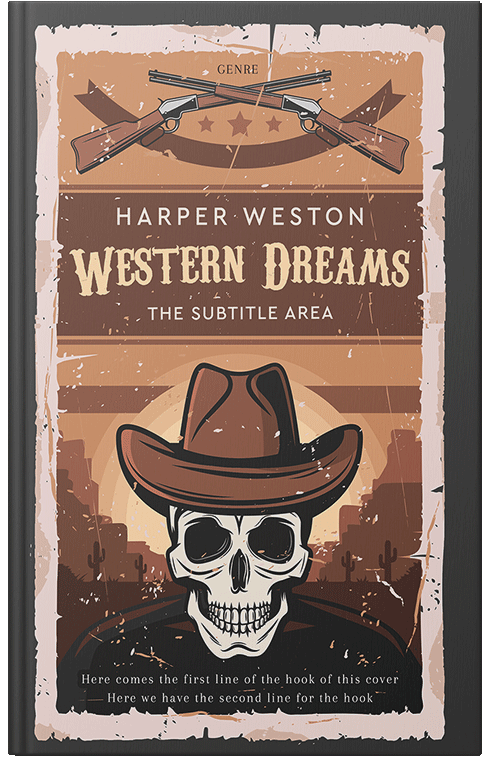 Front view of Premade Historical Book Cover - Antique Brass