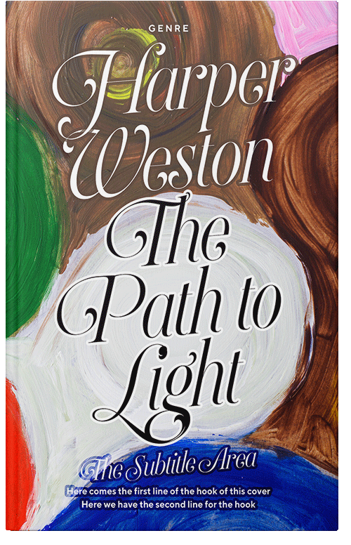 Front view of Premade Abstract Book Cover - Bon Jour