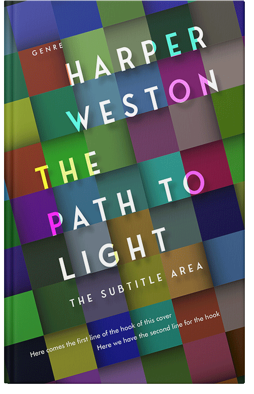 Front view of Premade Abstract Book Cover - Mineral Green