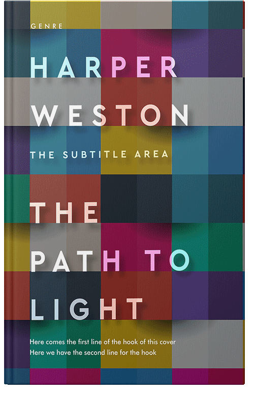 Front view of Premade Abstract Book Cover - Roman Coffee