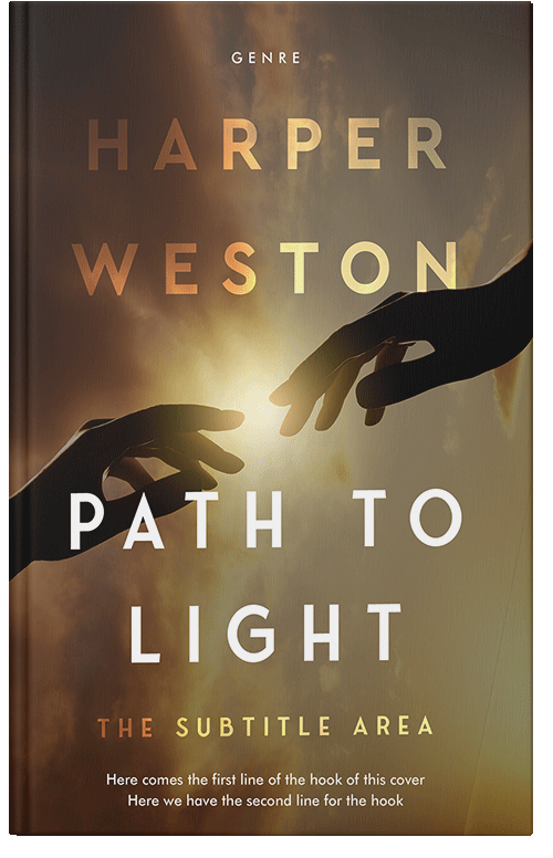 Front view of Premade Action & Adventure Book Cover - Yellow Metal