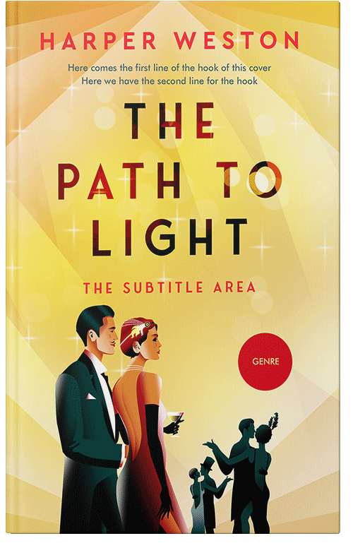 Front view of Premade Chick Lit Book Cover - Golden Sand