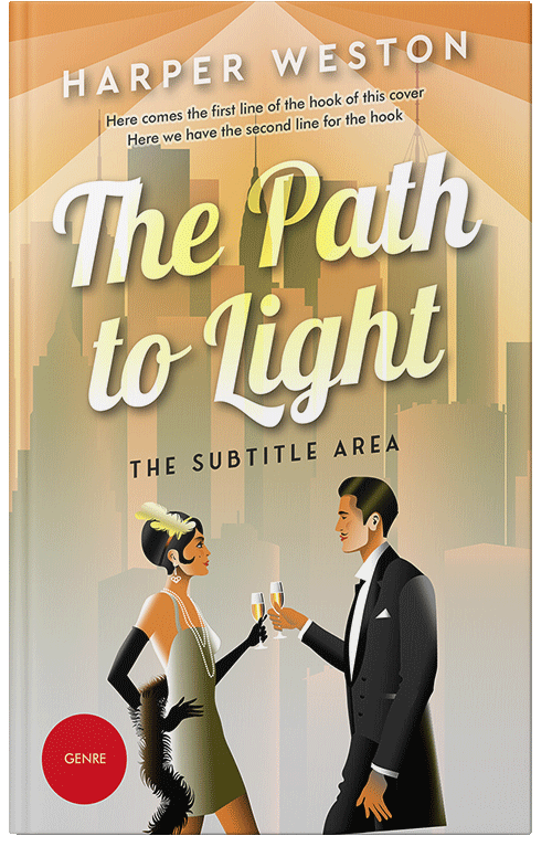 Front view of Premade Chick Lit Book Cover - Straw