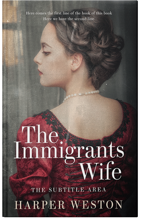 Front view of Premade Historical Book Cover - Woody Brown