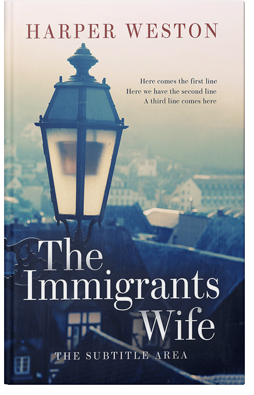 Front view of Premade Historical Book Cover - White Rock