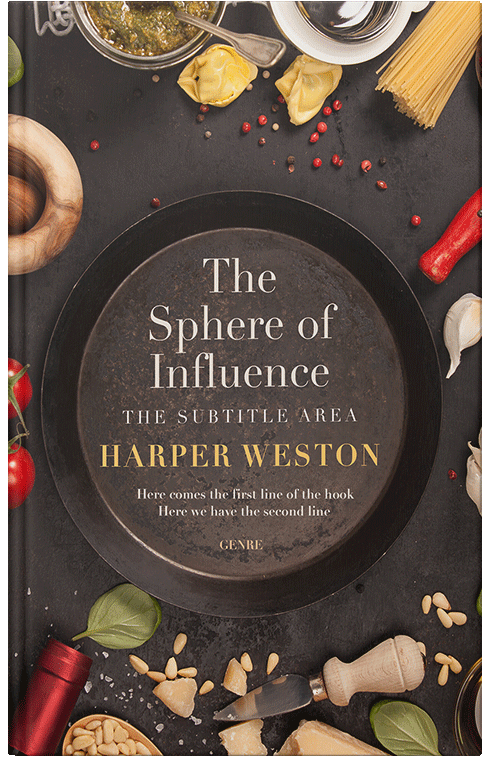 Front view of Taupe #23101 - Premade Cookbooks & Food & Wine Book Cover