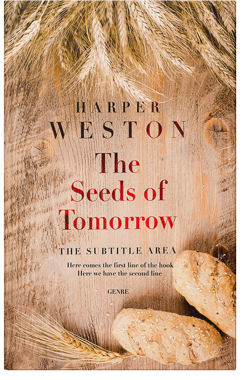 Front view of Premade Cookbooks & Food & Wine Book Cover - Cashmere