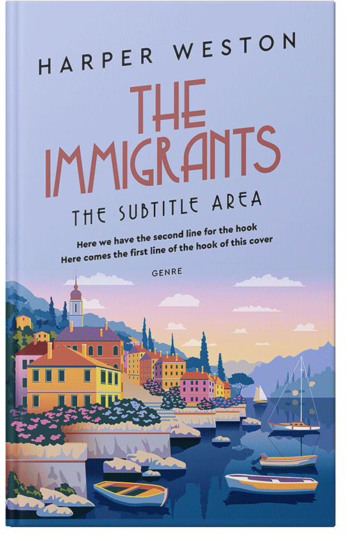 Front view of Premade Literary Fiction Book Cover - Lavender Gray