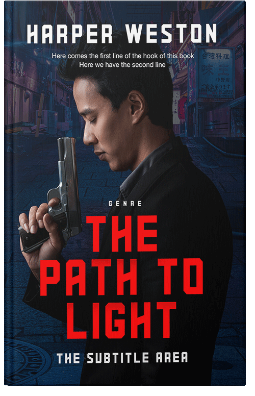 Front view of Premade Mystery & Thriller & Suspense Book Cover - Ebony