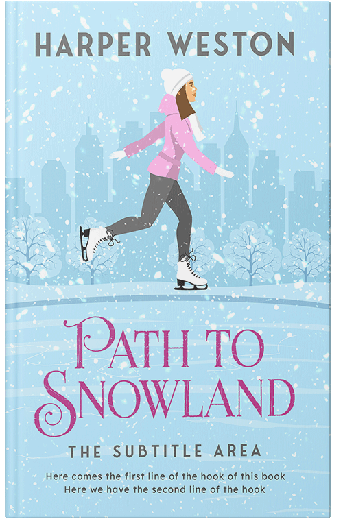 Front view of Premade Chick Lit Book Cover - Tropical Blue