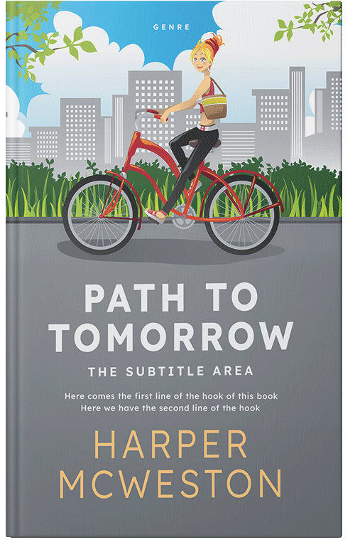 Front view of Premade Chick Lit Book Cover - Oslo Gray