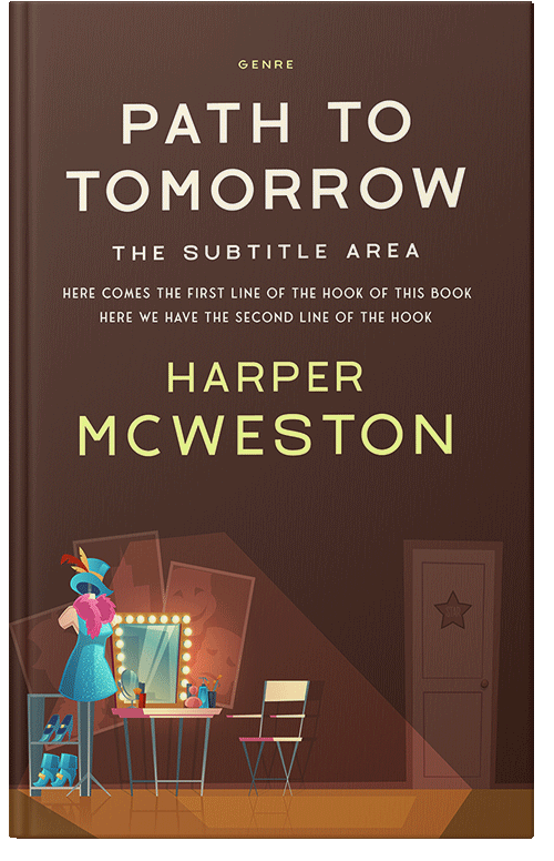 Front view of Premade Abstract Book Cover - Cocoa Bean