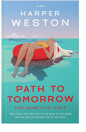 Pre Made Book Cover Fountain Blue