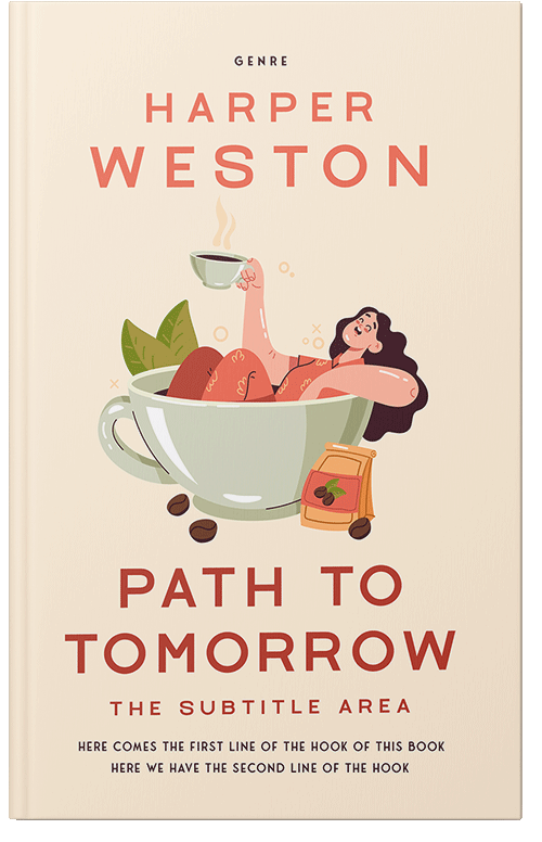 Front view of Premade Literary Fiction Book Cover - Citrine White