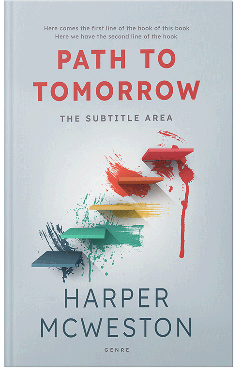 Front view of Premade Abstract Book Cover - Geyser