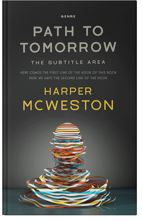 Front view of Premade Abstract Book Cover - Heavy Metal