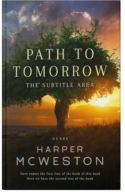 Front view of Premade Nature Book Cover - Oil