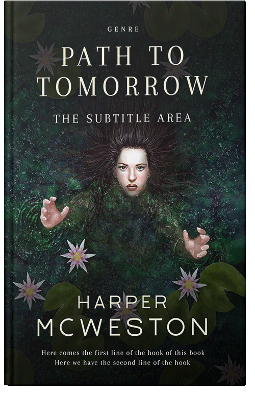 Front view of Premade Literary Fiction Book Cover - Racing Green